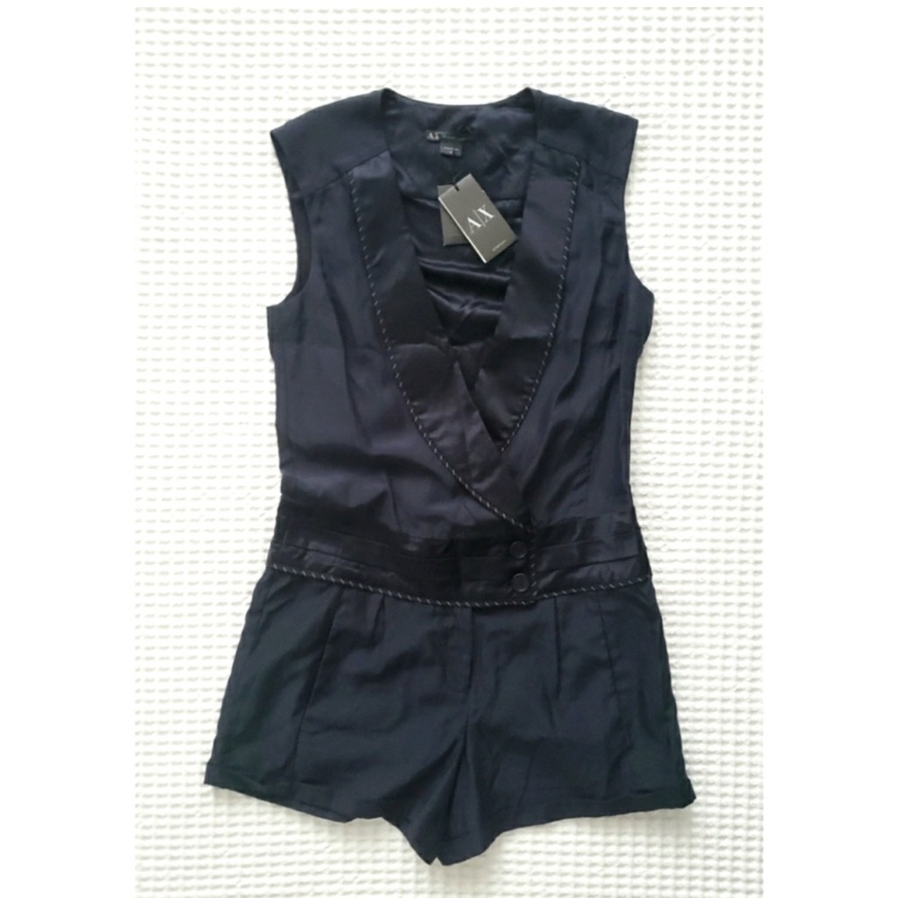 Armani Exchange navy blue rompers NWT 4